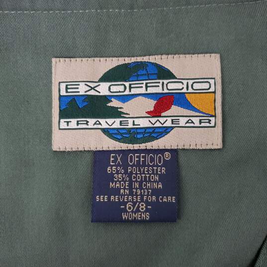 EX Officio Travel Wear WM's Tactical Green Vest Size 6/8 image number 3