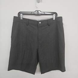 Gray Herringbone Woven Shorts alternative image