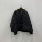 Mens Black Long Sleeve Lined Pockets Full-Zip Quilted Jacket Size 5XL image number 1