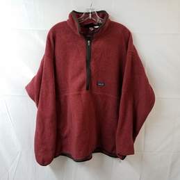 Patagonia Red Zip Neck Fleece Jacket