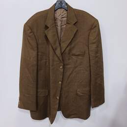 Alan Flusser Men's Brown Dress Coat Size 46R