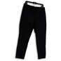 Womens Black Flat Front Stretch Elastic Waist Pull-On Ankle Leggings Sz 12 image number 2