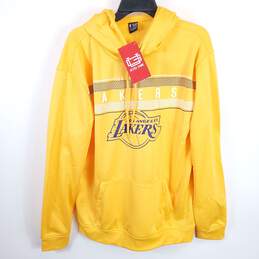 Ultra Game Men Gold LA Lakers Pullover Hoodie XL NWT