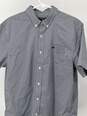 Mens Blue White Plaid Classic Fit Collared Button Up Shirt Sz L T-0528908-C image number 2