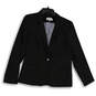Womens Black Notch Lapel Single Breasted One Button Blazer Size 12 image number 1