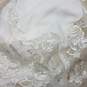 Embroidered Sheath Wedding Dress with Train Waist 24in Chest 32in image number 6