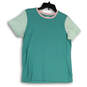 Womens Green Pink Short Sleeve Crew Neck Pullover T-Shirt Size Small image number 1