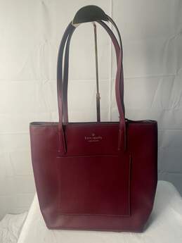 Certified Authentic Kate Spade Burgundy Tote Bag