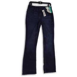 NWT Womens Blue Denim Medium Wash 5-Pocket Design Bootcut Jeans Size 8/L