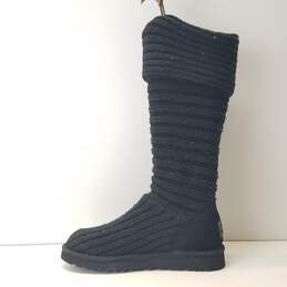 UGG Tall Knit Upper Boots Black 7 alternative image
