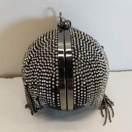 Badgley Mischka Spherical Minaudiere Rhinestone Evening Handbag Black alternative image