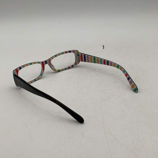 Womens KSR02 Black Rainbow Striped Frame Clear Lens Rectangle Reading Sunglasses image number 3