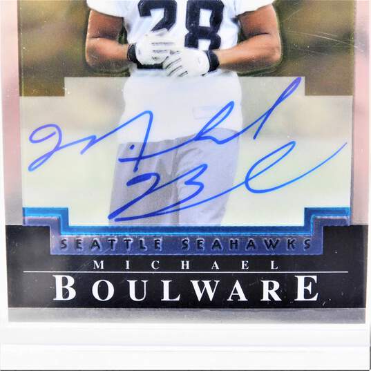 2004 Peter Boulware Bowman Chrome Rookie Autograph Baltimore Ravens image number 2