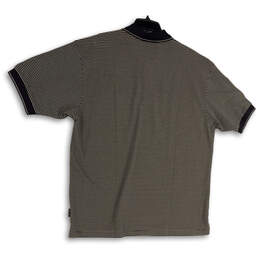NWT Mens Black Beige Striped Chicago Blackhawk Polo Shirt Size XL alternative image