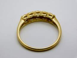 14K Yellow Gold Diamonique CZ 5 Stone Ring 2.1g alternative image