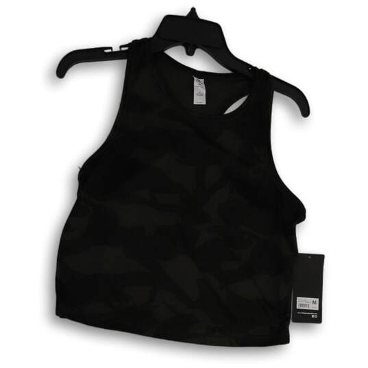 NWT Womens Black Camouflage Scoop Neck Sleeveless Tank Top Size Medium image number 1