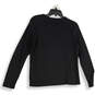 Womens Black Round Neck Long Sleeve Supima Cotton Pullover T-Shirt Size M image number 2