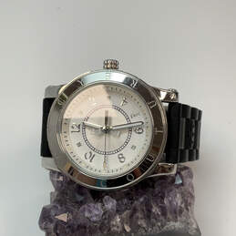 Designer Juicy Couture Silver-Tone Stainless Steel Round Analog Wristwatch