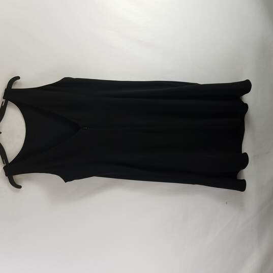 Buy the Armani Collezioni Women Black Sleeveless Dress 12 NWT ...