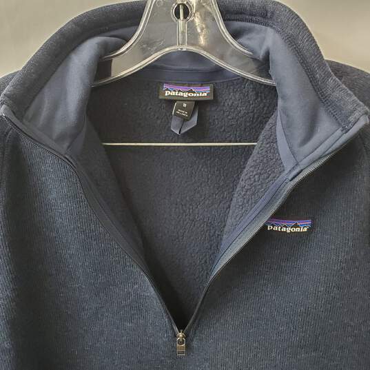 Patagonia 1/4 Zip Fleece Sweatshirt Size Medium Dark Blue image number 4
