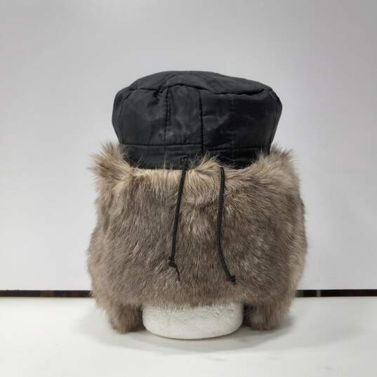Rabbit Fur Trapper Hat Men's One Size image number 3