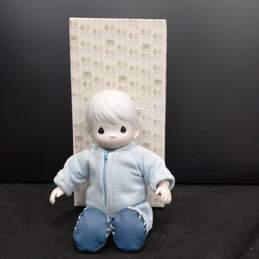 1984 - Enesco Precious Moments - Timmy - Open Edition Porcelain Doll E-5397 Doll In Box