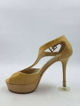 Jimmy Choo Khaki Patent T-Strap Sandals W 6.5 COA alternative image
