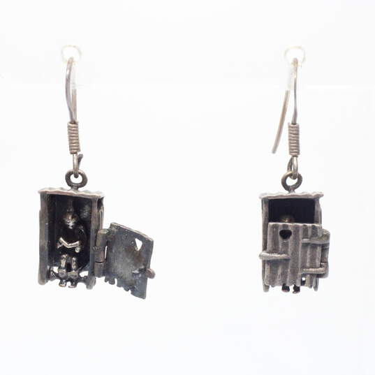 3 Pairs of Sterling Silver Drop Earrings - 20.7g image number 3