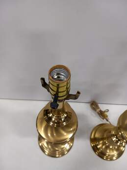 Pair Of Gold-Tone Desk Lamp Bases alternative image