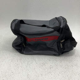 Mens Gray Black Outer Pocket Zip Around Adjustable Strap Travel Duffle Bag alternative image