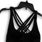 Womens Black Round Neck Spaghetti Strap Sleeveless Mini Dress Size 10 image number 3