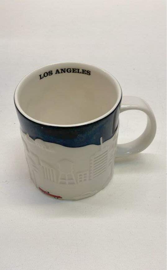 Starbucks City Mug Cup Relief Series Los Angeles black and white 16oz image number 1