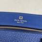 Womens Blue Leather Bottom Studded Double Handle Tote Handbag Purse image number 3