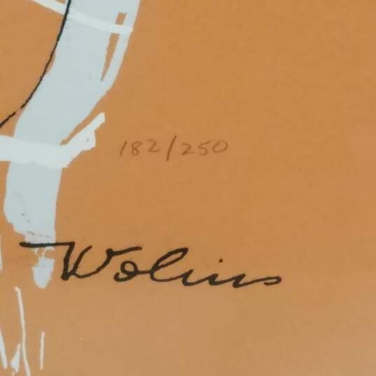 J. Wolins - Nude Couple Embrace - Limited Edition 182/250 Serigraph Vintage Artwork Signed image number 5