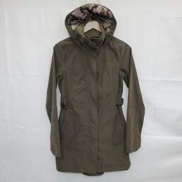 WOMEN'S THE NORTH FACE 'LANEY TRENCH II' OLIVE HOODED JACKET SZ XS