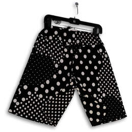 NWT Womens Black White Polka Dots Elastic Waist Pull-On Biker Shorts Size S alternative image