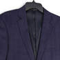 Mens Navy Blue Notch Lapel Long Sleeve Flap Pocket Two Button Blazer Size 44R image number 3