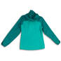 Womens Green Long Sleeve Hooded Full-Zip Windbreaker Jacket Size Small image number 2