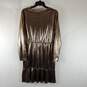 Boohoo Women Metallic Plunge Dress Sz 12 NWT image number 3