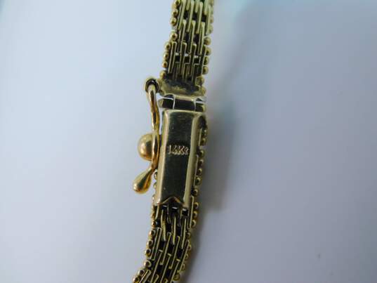 Vintage 14K Yellow Gold Woven Bracelet 8.8g image number 5