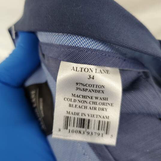 Alton Lane Blue Cotton Dress Pant MN Size 34 NWT image number 3