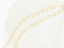 Romantic 14K Yellow Gold Faux Pearl Station Necklace 12.6g alternative image