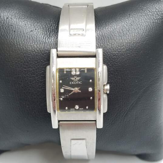 Excotic Swiss Tank Square Case Ladies Full Stainless Steel Quartz Watch image number 2