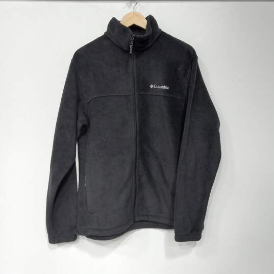 Columbia Full Zip Basic Black Fleece Jacket Size Large image number 1