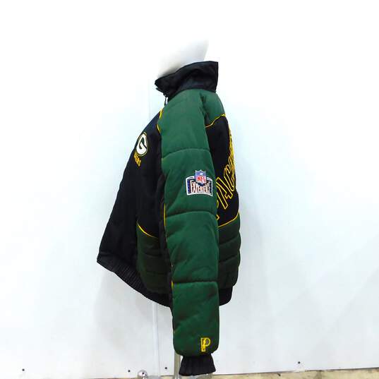 Vintage Pro Player NFL Green Bay Packers Winter Jacket Coat Size Men's Large image number 2