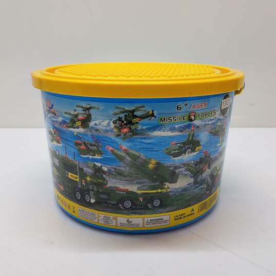 Exercise N Play Approx. 1382 Pcs Missile Forces Building Block Bucket Set image number 1