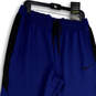 NWT Mens Blue Black Dri-Fit Drawstring Basketball Jogger Pants Size XL image number 3