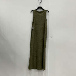 NWT Womens Green Animal Print Sleeveless Round Neck Maxi Dress Size Small alternative image
