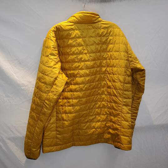 Patagonia Yellow Full Zip Puffer Jacket Men's Size XL image number 2