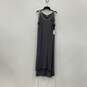 NWT Juicy Couture Womens Gray Round Neck Cold Shoulder Sleeve Maxi Dress Size XL image number 1